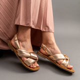 Sandale piele naturala- GOLD 2