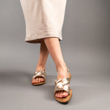Sandale piele naturala-GOLD 1
