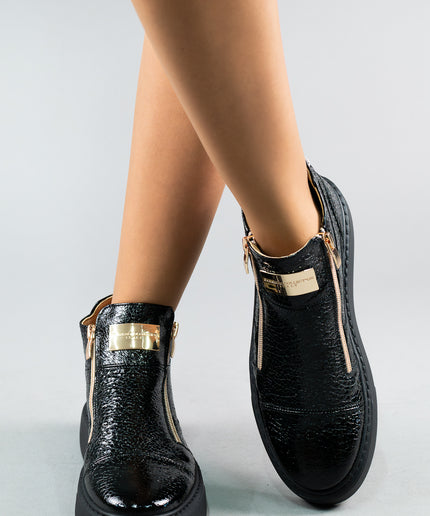 Ghete piele naturala- MAVI