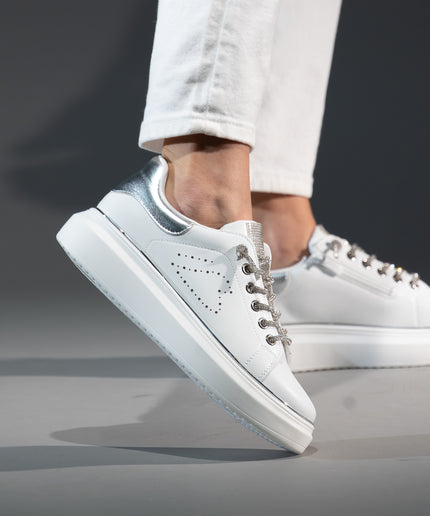 Pantofi sport piele naturala-BIANCA